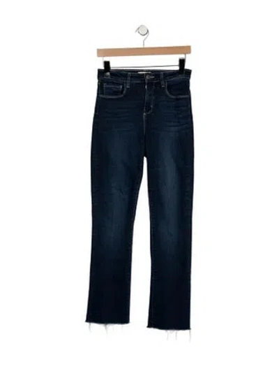 Pre-owned L'agence High-rise Straight Leg Jeans In Blue