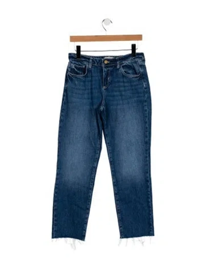 Pre-owned L'agence High-rise Straight Leg Jeans In Blue
