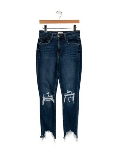 Pre-owned L'agence High-rise Straight Leg Jeans In Blue