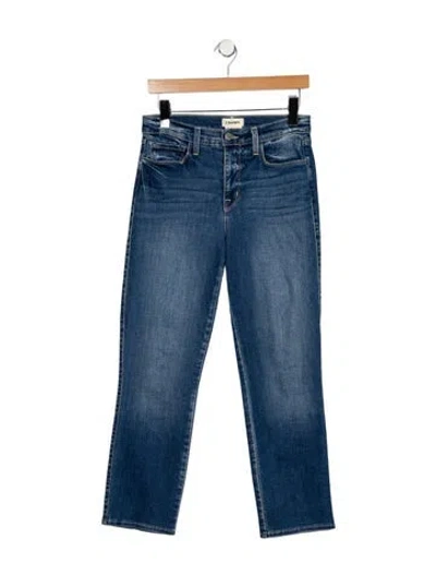 Pre-owned L'agence High-rise Straight Leg Jeans In Blue