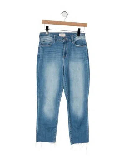 Pre-owned L'agence High-rise Straight Leg Jeans In Blue