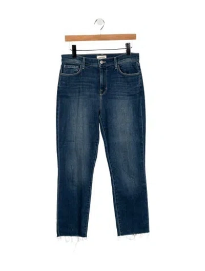 Pre-owned L'agence High-rise Straight Leg Jeans In Blue