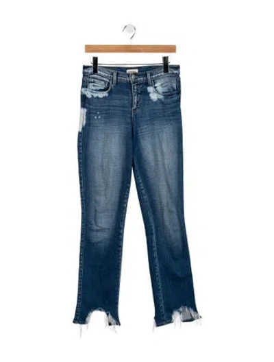 Pre-owned L'agence High-rise Straight Leg Jeans In Blue