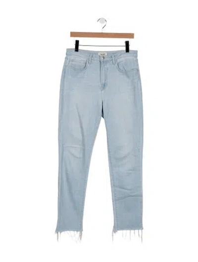 Pre-owned L'agence High-rise Straight Leg Jeans In Blue