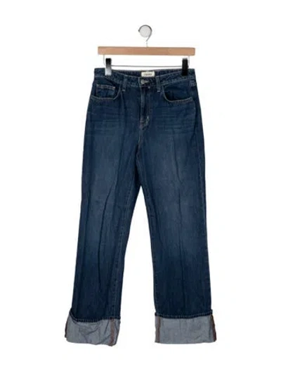 Pre-owned L'agence High-rise Straight Leg Jeans In Blue