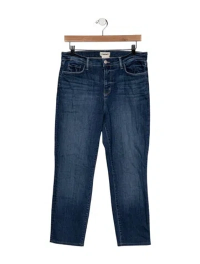 Pre-owned L'agence High-rise Straight Leg Jeans In Blue