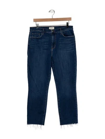 Pre-owned L'agence High-rise Straight Leg Jeans In Blue
