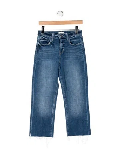 Pre-owned L'agence High-rise Straight Leg Jeans In Blue
