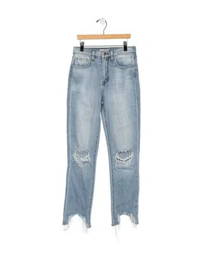 Pre-owned L'agence High-rise Straight Leg Jeans In Blue
