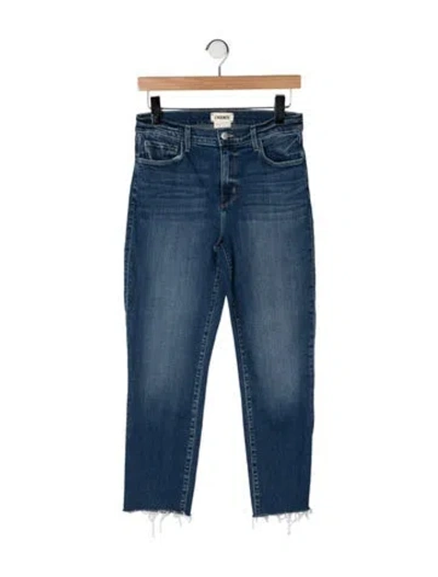 Pre-owned L'agence High-rise Straight Leg Jeans In Blue