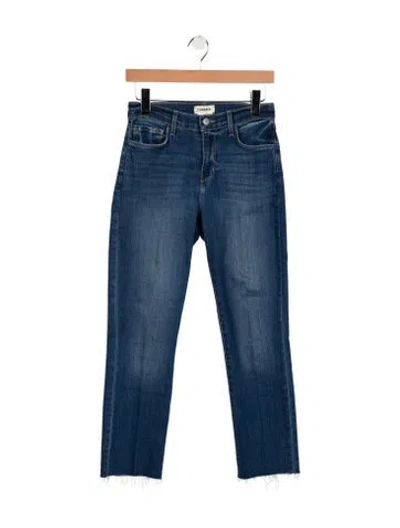 Pre-owned L'agence High-rise Straight Leg Jeans In Blue