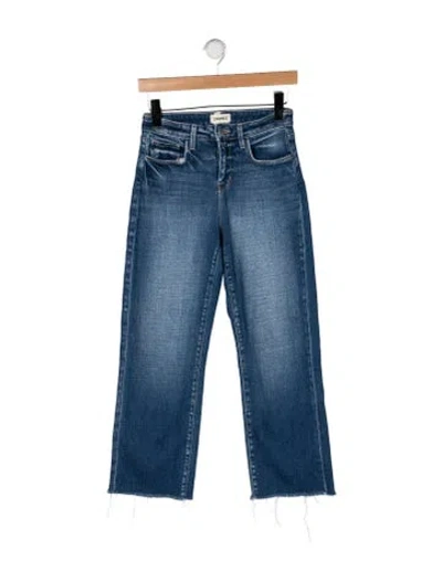 Pre-owned L'agence High-rise Straight Leg Jeans In Blue