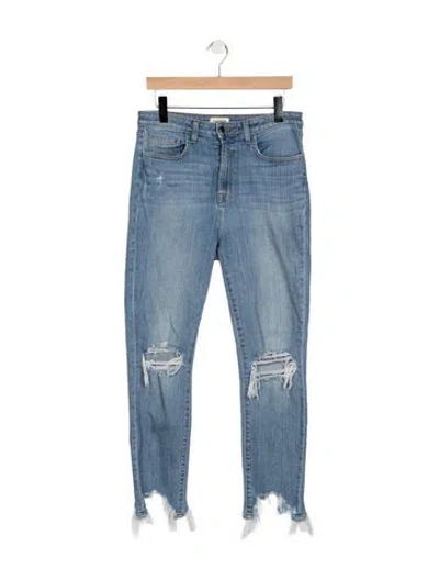 Pre-owned L'agence High-rise Straight Leg Jeans In Blue