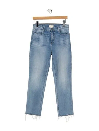 Pre-owned L'agence High-rise Straight Leg Jeans In Blue
