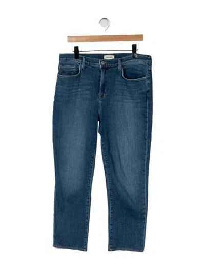 Pre-owned L'agence High-rise Straight Leg Jeans In Blue