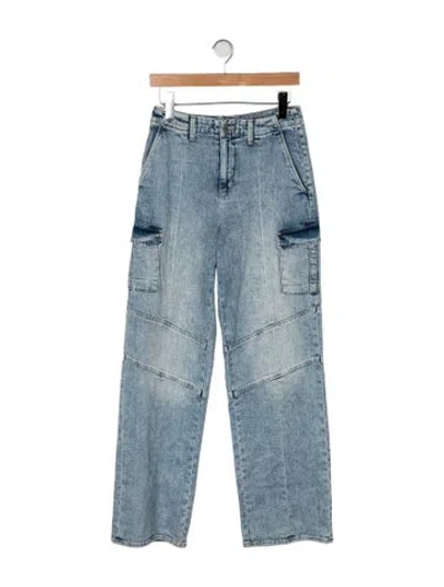 Pre-owned L'agence High-rise Straight Leg Jeans In Blue
