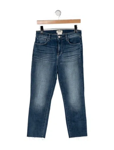 Pre-owned L'agence High-rise Straight Leg Jeans In Blue