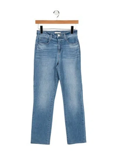 Pre-owned L'agence High-rise Straight Leg Jeans In Blue