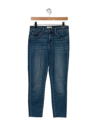 Pre-owned L'agence High-rise Straight Leg Jeans In Blue