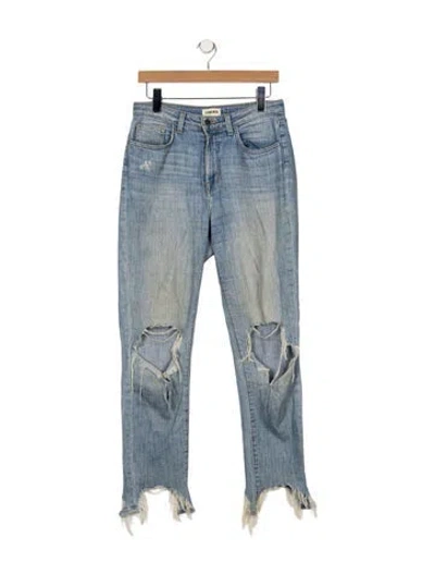 Pre-owned L'agence High-rise Straight Leg Jeans In Blue