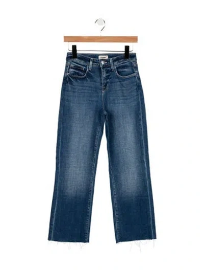 Pre-owned L'agence High-rise Straight Leg Jeans In Blue
