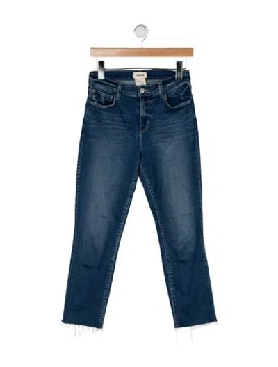 Pre-owned L'agence High-rise Straight Leg Jeans In Blue