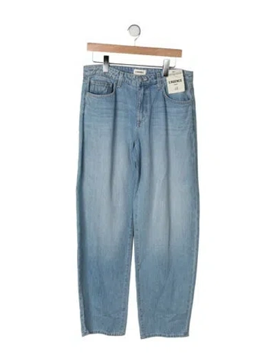 Pre-owned L'agence High-rise Straight Leg Jeans In Blue