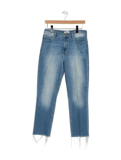 Pre-owned L'agence High-rise Straight Leg Jeans In Blue