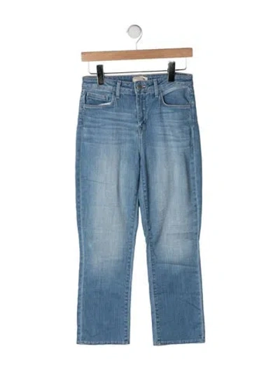 Pre-owned L'agence High-rise Straight Leg Jeans In Blue