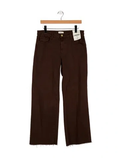 Pre-owned L'agence High-rise Straight Leg Jeans In Brown