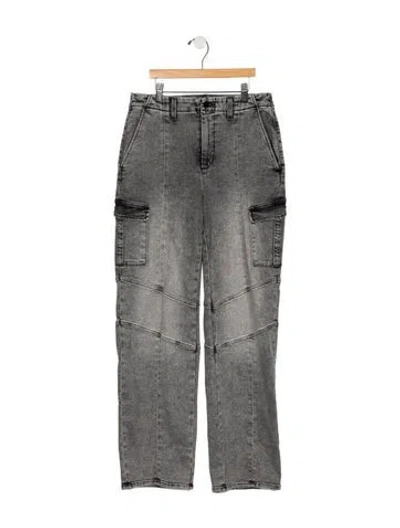 Pre-owned L'agence High-rise Straight Leg Jeans In Gray