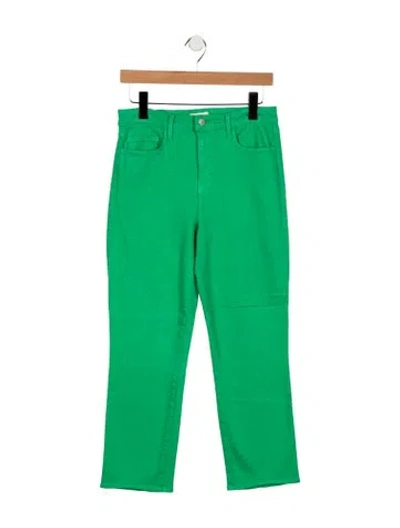 Pre-owned L'agence High-rise Straight Leg Jeans In Green