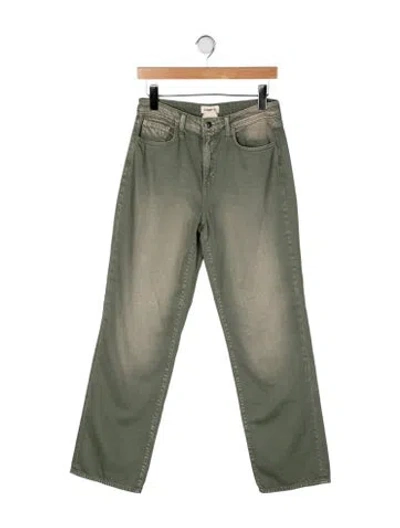 Pre-owned L'agence High-rise Straight Leg Jeans In Green