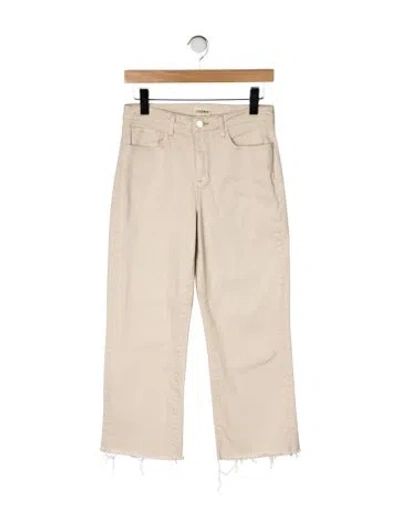 Pre-owned L'agence High-rise Straight Leg Jeans In Neutral