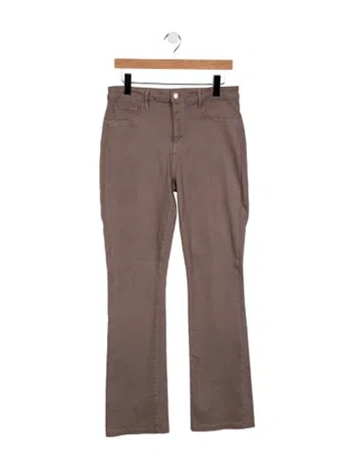 Pre-owned L'agence High-rise Straight Leg Jeans In Neutral