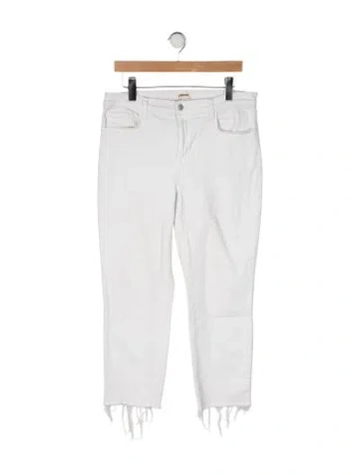 Pre-owned L'agence High-rise Straight Leg Jeans In Neutrals