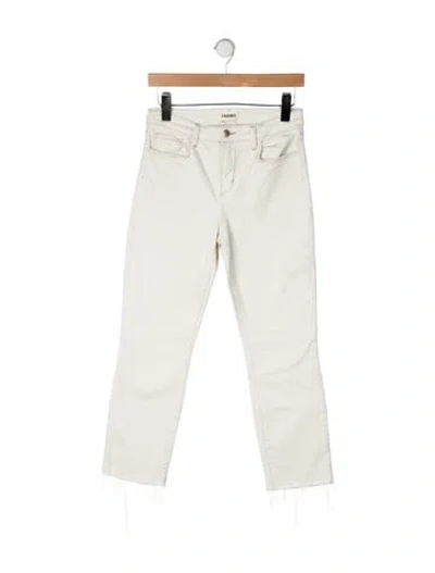 Pre-owned L'agence High-rise Straight Leg Jeans In Neutrals