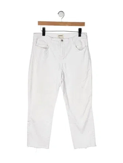 Pre-owned L'agence High-rise Straight Leg Jeans In Neutrals