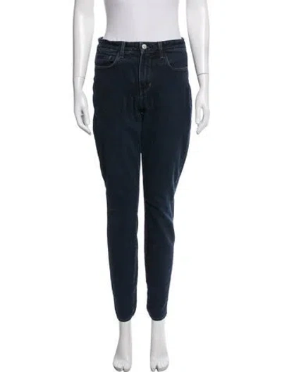 Pre-owned L'agence High-rise Straight Leg Jeans In Neutrals