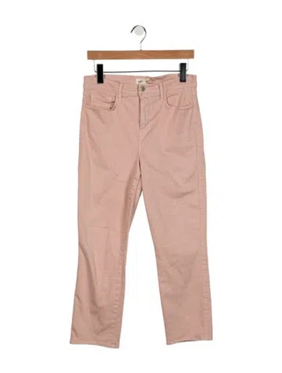 Pre-owned L'agence High-rise Straight Leg Jeans In Pink