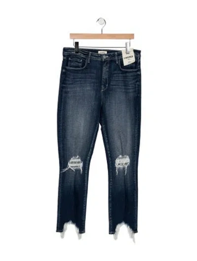 Pre-owned L'agence High-rise Straight Leg Jeans W/ Tags In Blue