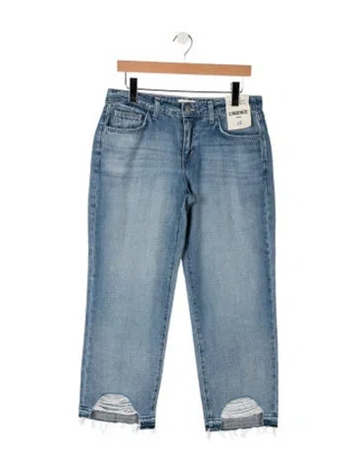 Pre-owned L'agence High-rise Straight Leg Jeans W/ Tags In Blue