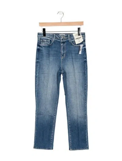 Pre-owned L'agence High-rise Straight Leg Jeans W/ Tags In Blue