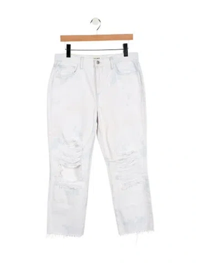 Pre-owned L'agence High-rise Straight Leg Jeans W/ Tags In White