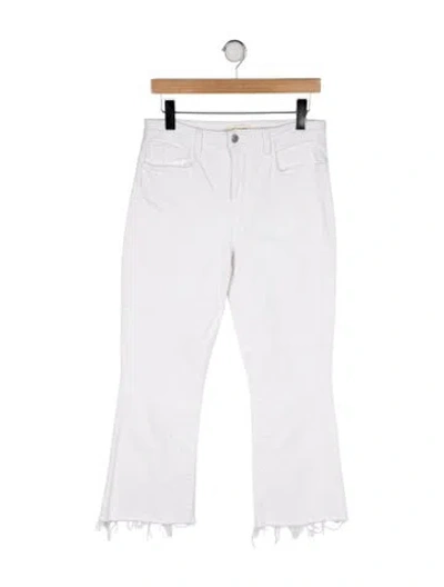 Pre-owned L'agence High-rise Straight Leg Jeans In White