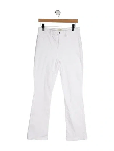 Pre-owned L'agence High-rise Straight Leg Jeans In White