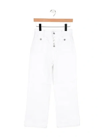Pre-owned L'agence High-rise Straight Leg Jeans In White