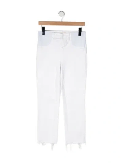 Pre-owned L'agence High-rise Straight Leg Jeans In White