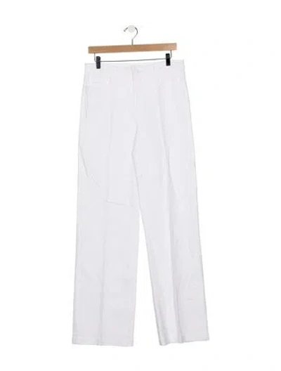 Pre-owned L'agence High-rise Straight Leg Jeans In White