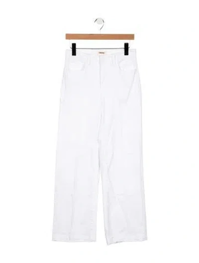 Pre-owned L'agence High-rise Straight Leg Jeans In White